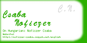 csaba noficzer business card